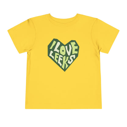 "I Love Leeks" Kids Tee - Yellow