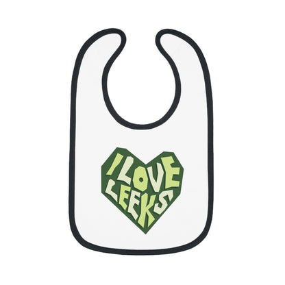 "I Love Leeks" Baby Bib