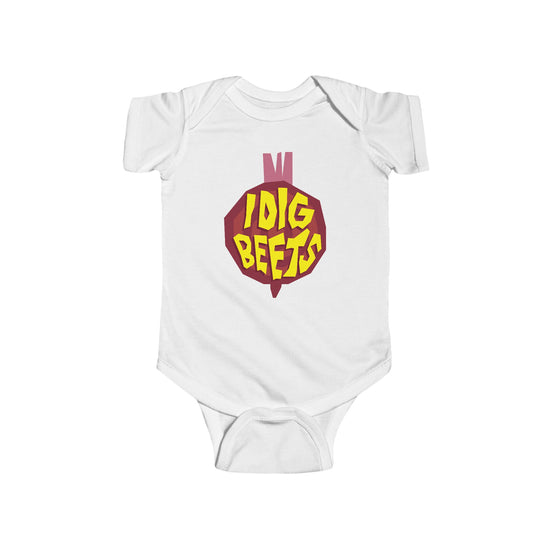 "I Dig Beets" Onesie - White